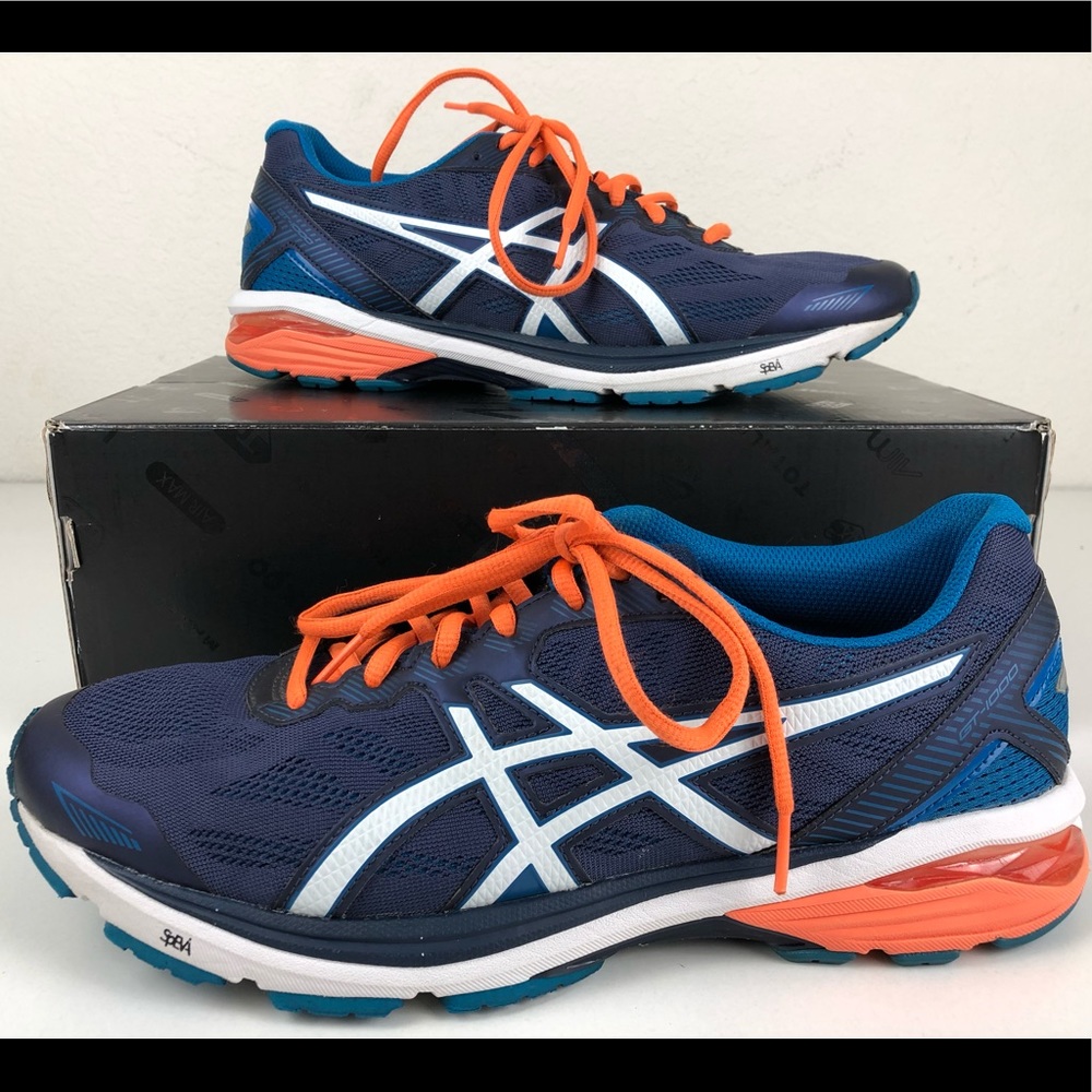 ASICS GT 1000 V5 T6A3N 4930 INDIGO BLUE HOT ORANGE